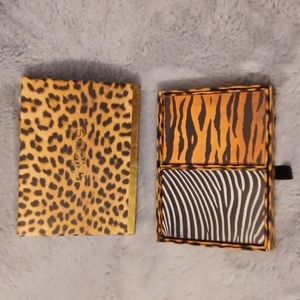 NWOT Chico's 2 decks of cards in ornate animal print box. Cards are sealed